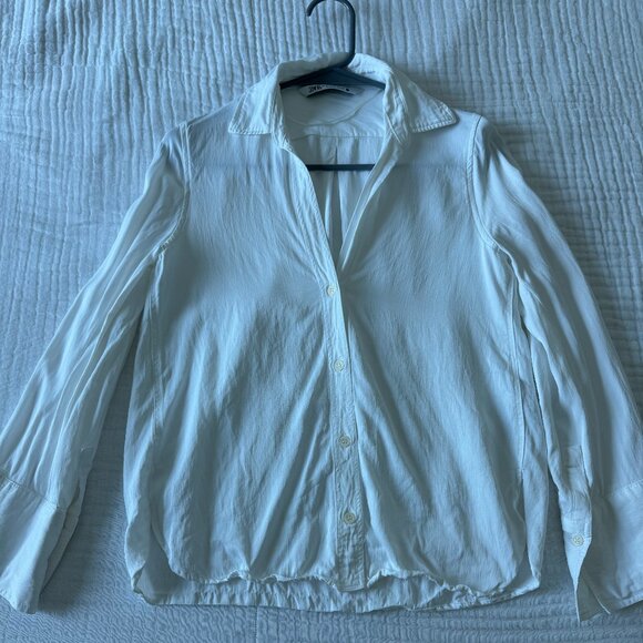 ZARA Satin Feel Long Sleeve Blouse — Brand New! 🤍 - Picture 4 of 13